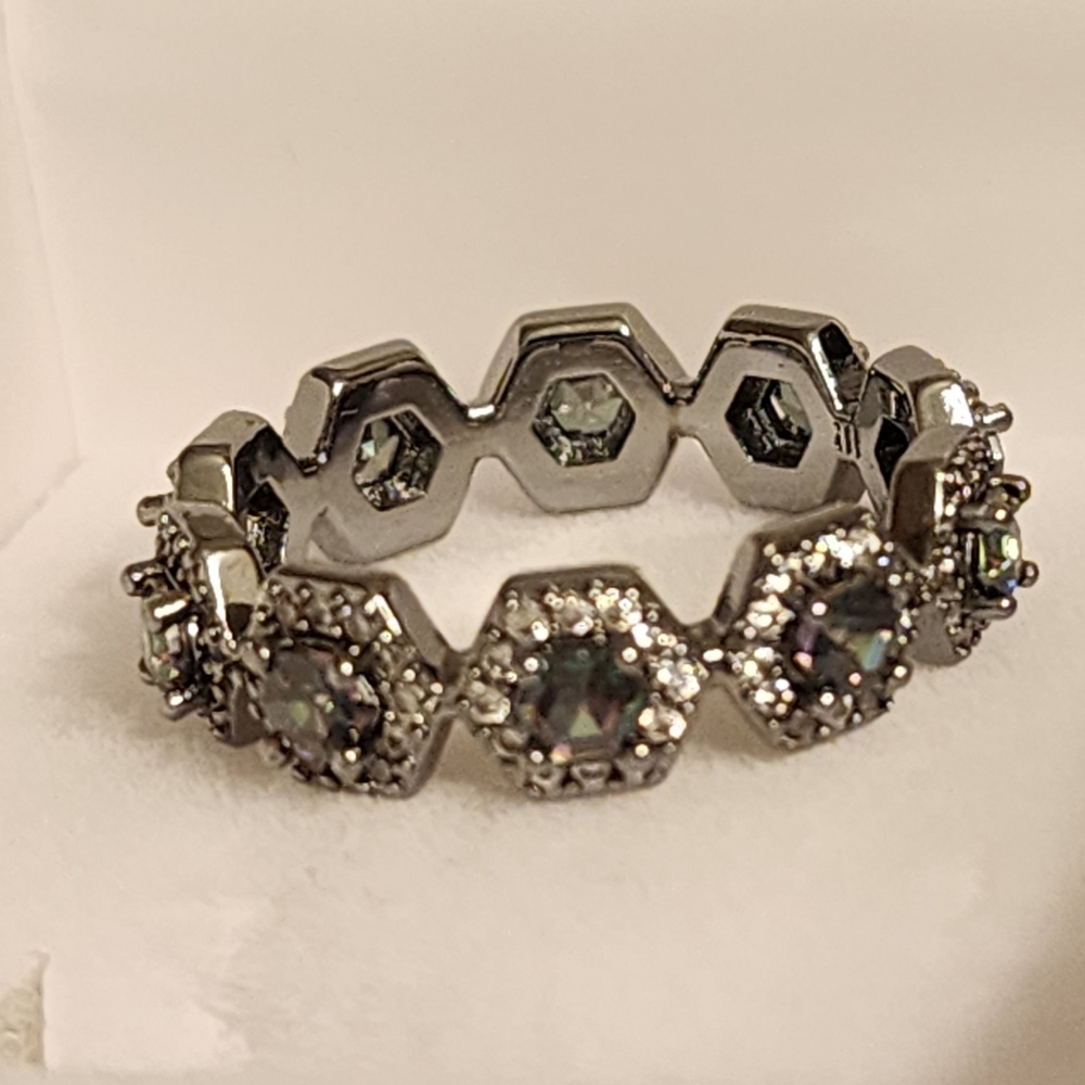 Rainbow Topaz Ring Bomb Party  RBP6670